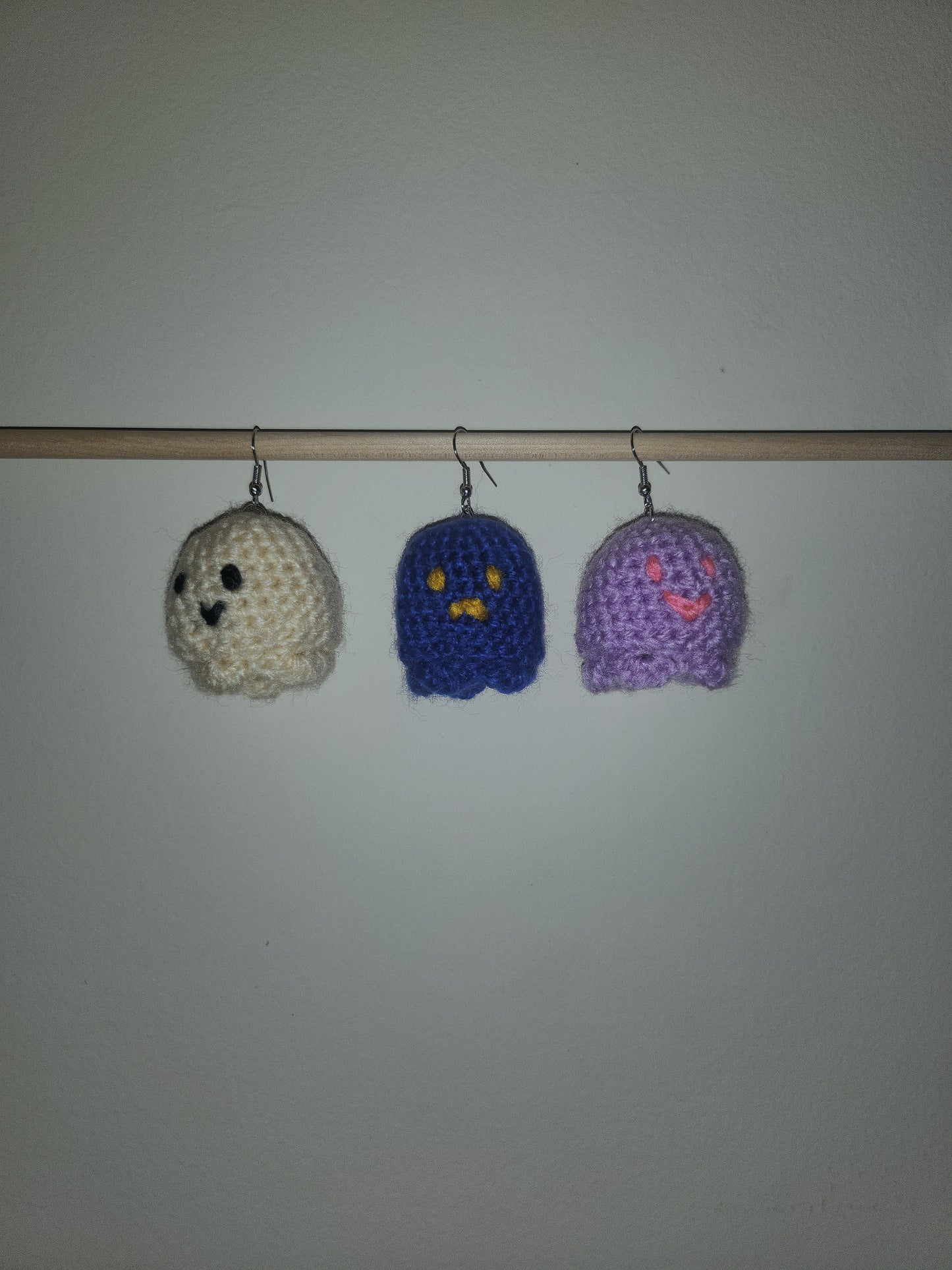 Crocheted Ghost Earrings