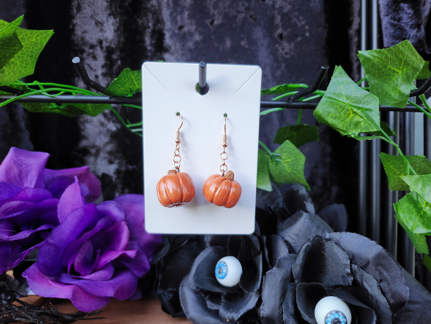 Sculpted Pumpkin Earrings