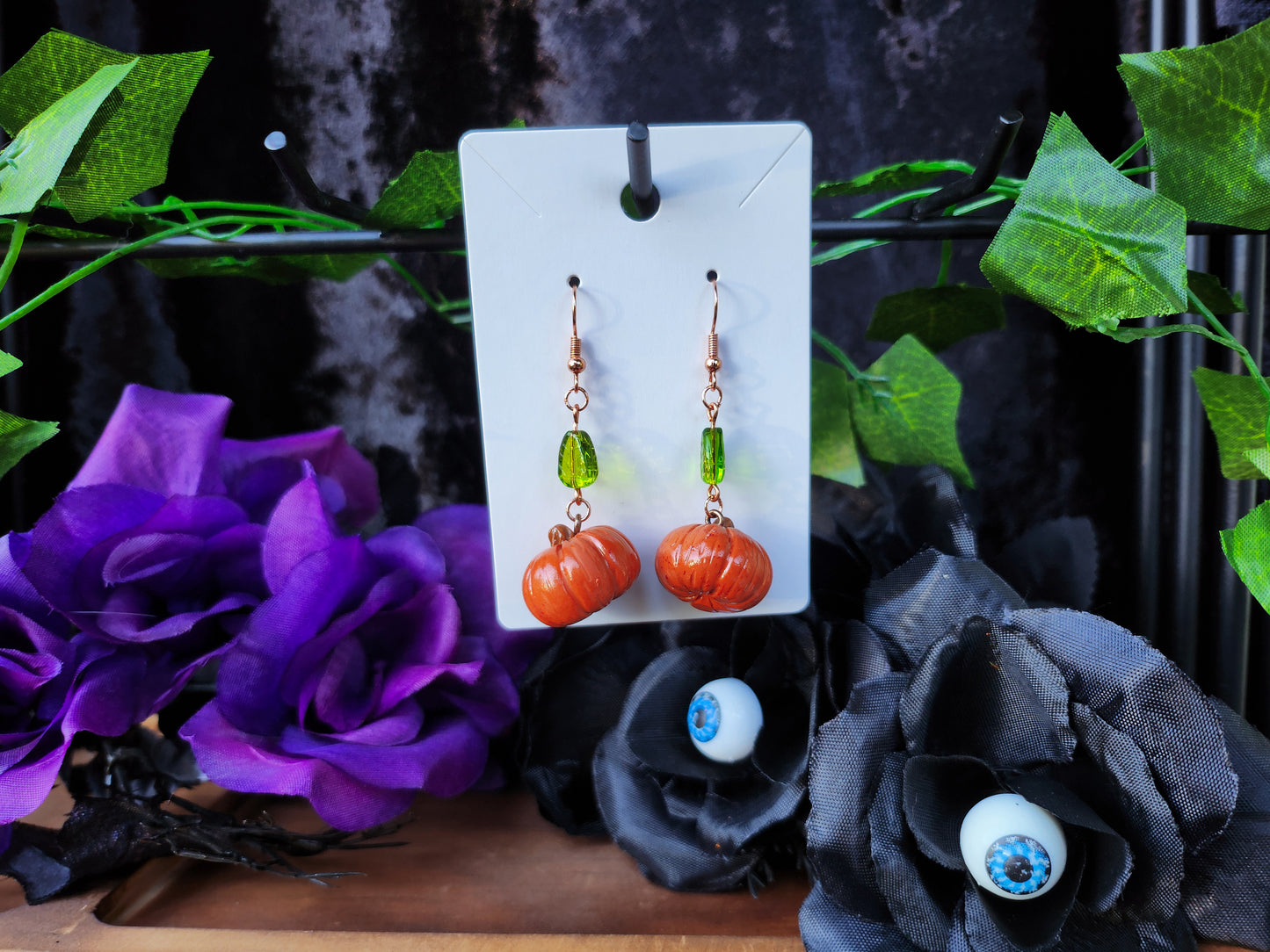 Sculpted Pumpkin Earrings