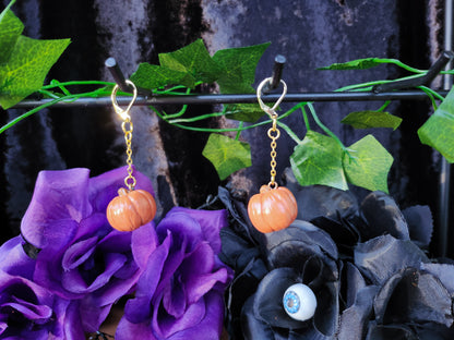 Sculpted Pumpkin Earrings