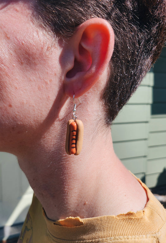 Hotdog Earrings